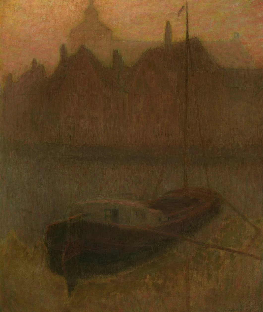 Henri Le Sidaner - Barca sul canale, Museo Groeninge, Bruges